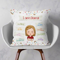 Affirmations I Am Kind I Am Loved - Personalized Pillow (Insert Included)