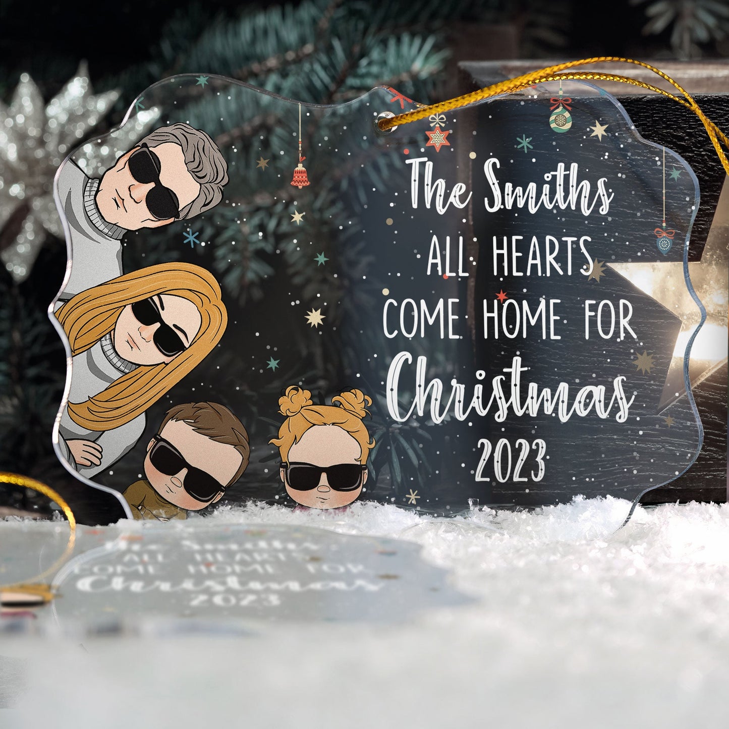 All Hearts Come Home For Christmas - Personalized Acrylic Ornament