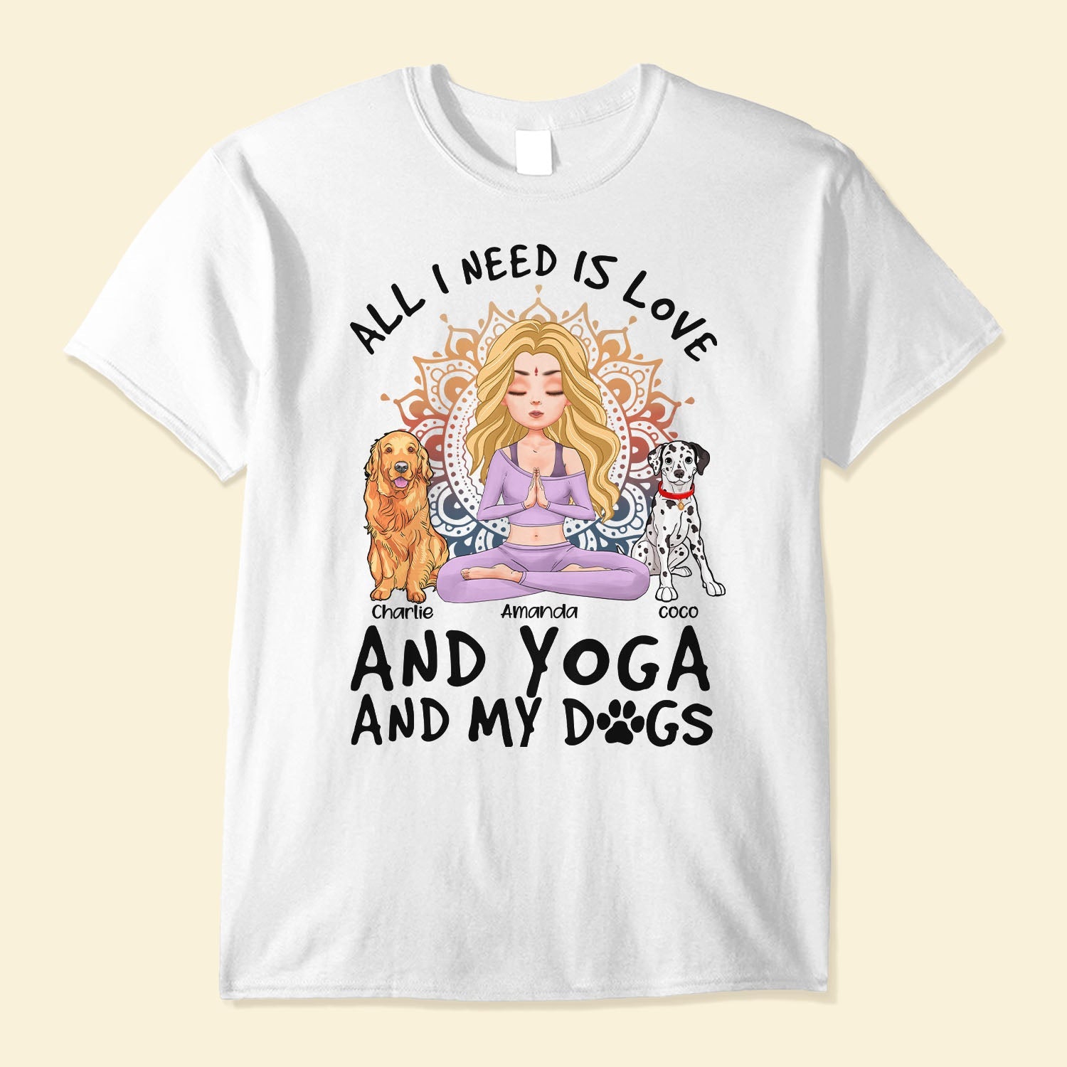 All I Need is Love - Personalized Shirt - Gift For Yoga Lover