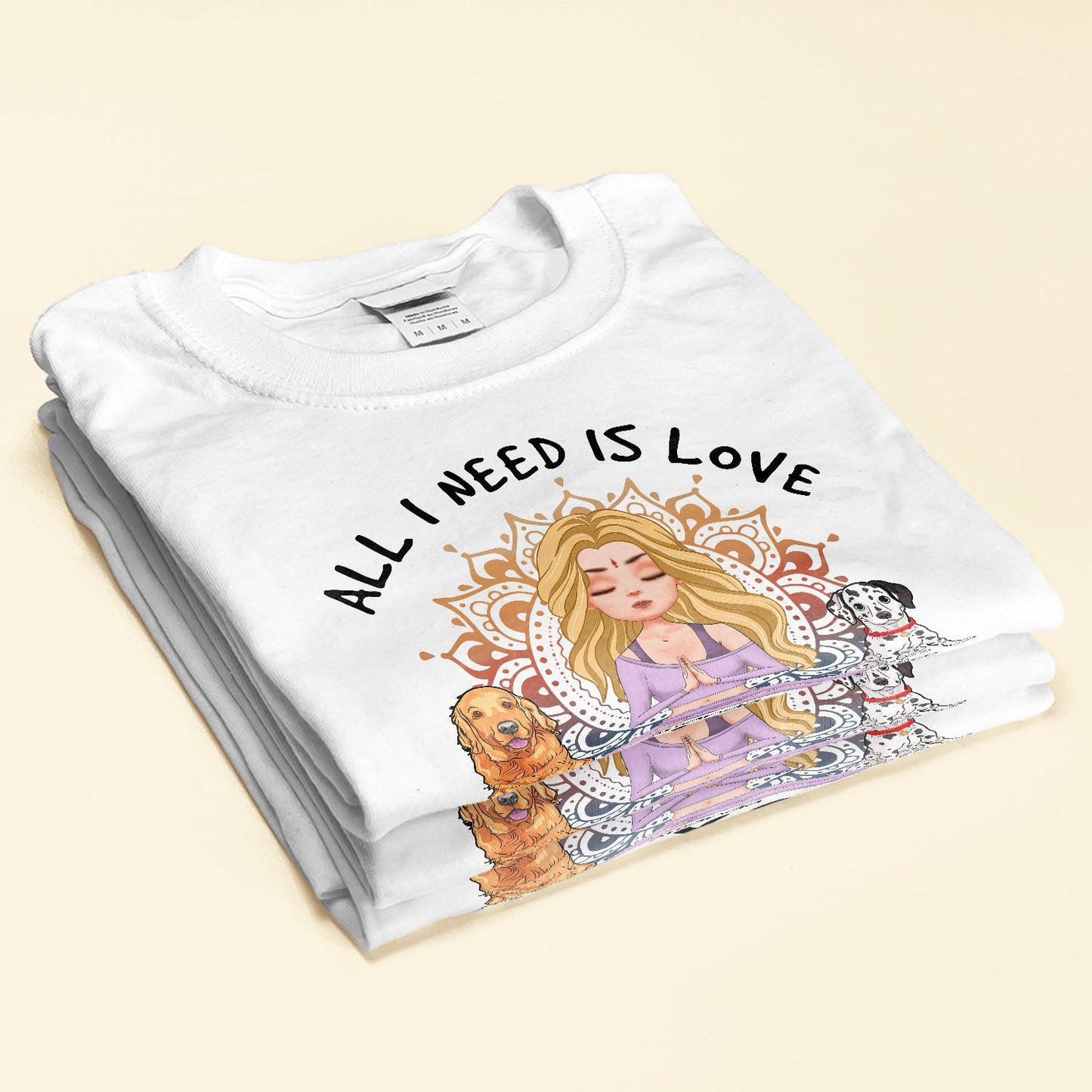 All I Need is Love - Personalized Shirt - Gift For Yoga Lover