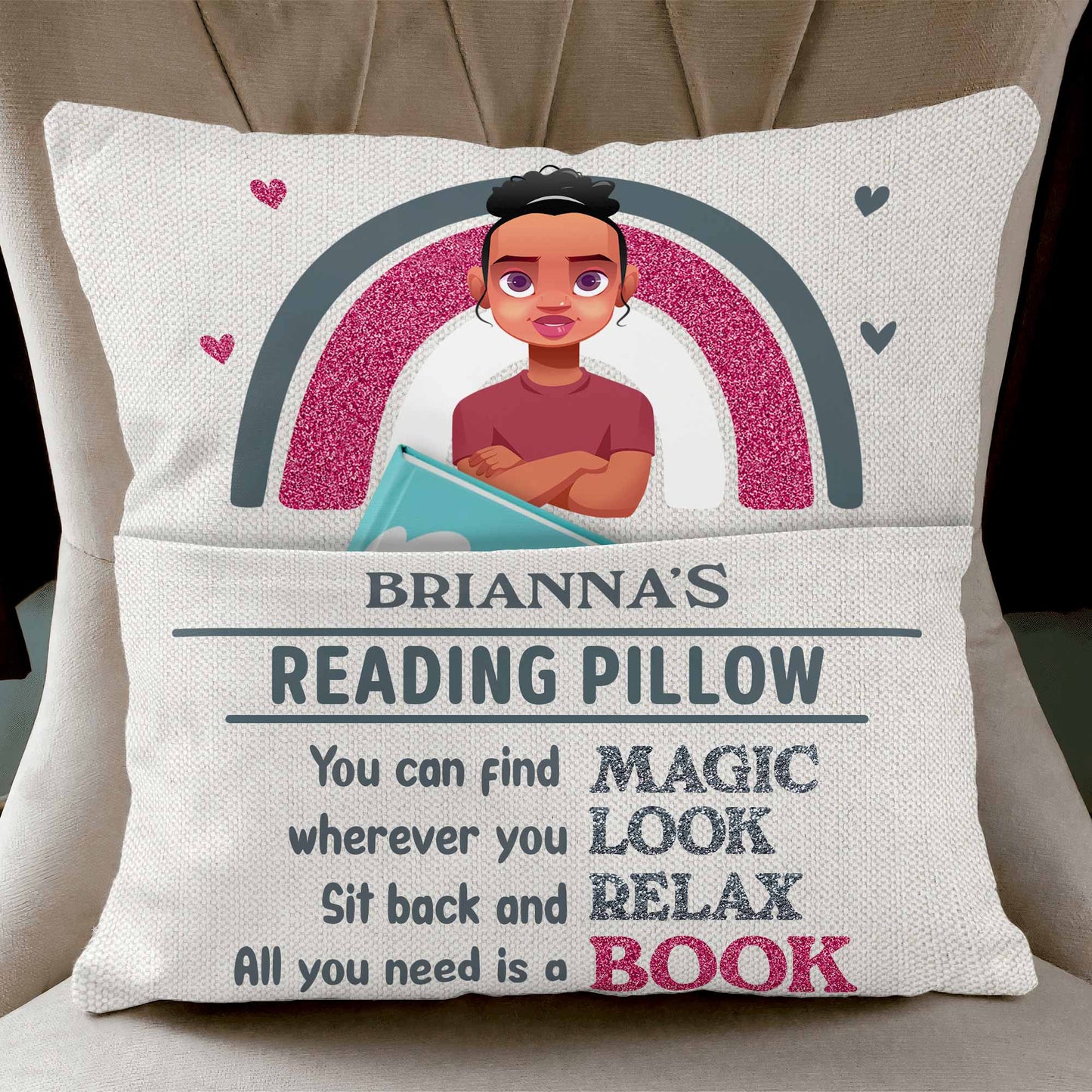 All You Need Is A Book - Personalized Pocket Pillow (Insert Included)