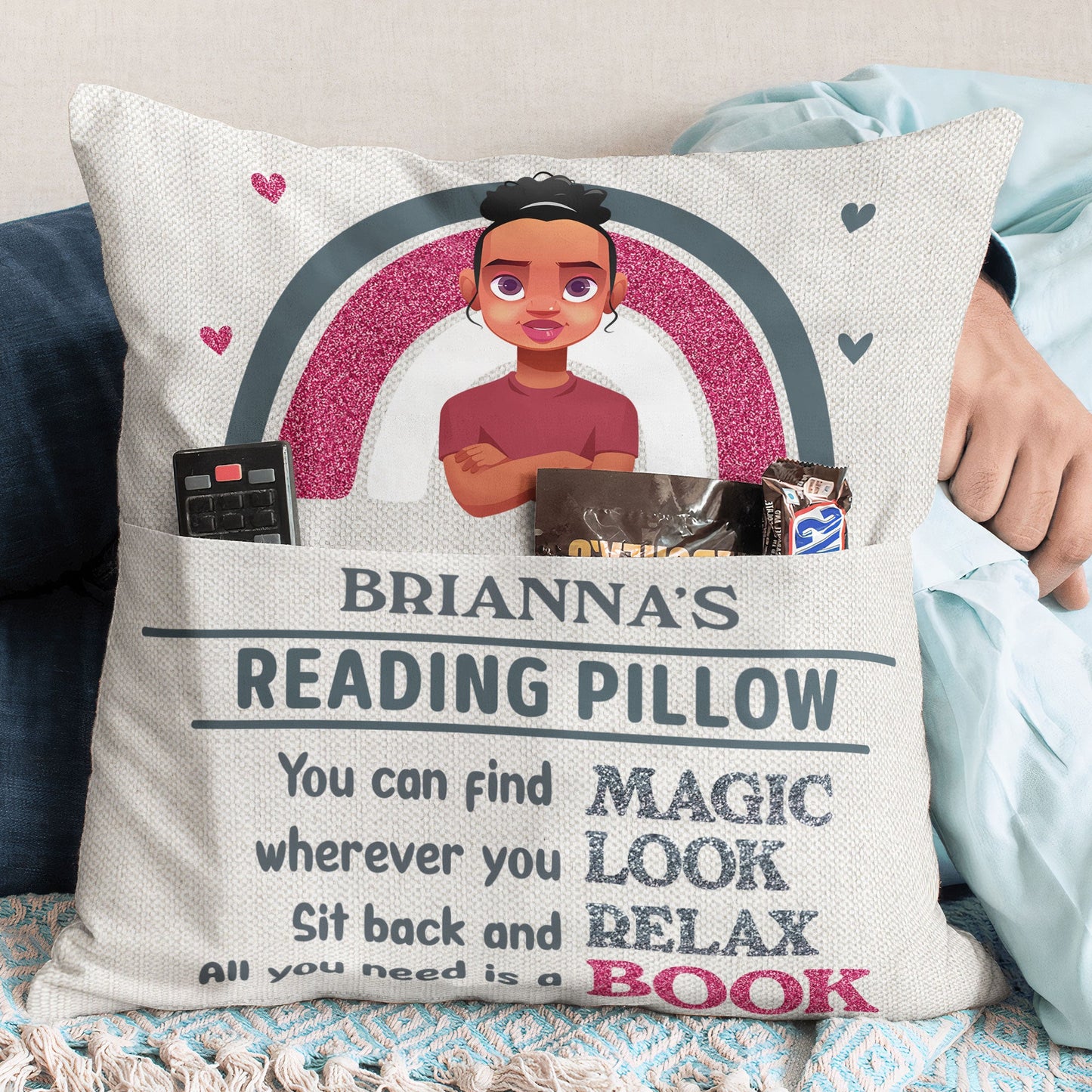 All You Need Is A Book - Personalized Pocket Pillow (Insert Included)