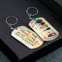Although You Cannot See Me - Personalized Keychain - Memorial Gift For Family Member With The Lost Ones, Dad, Mom, Grandpa, Grandma