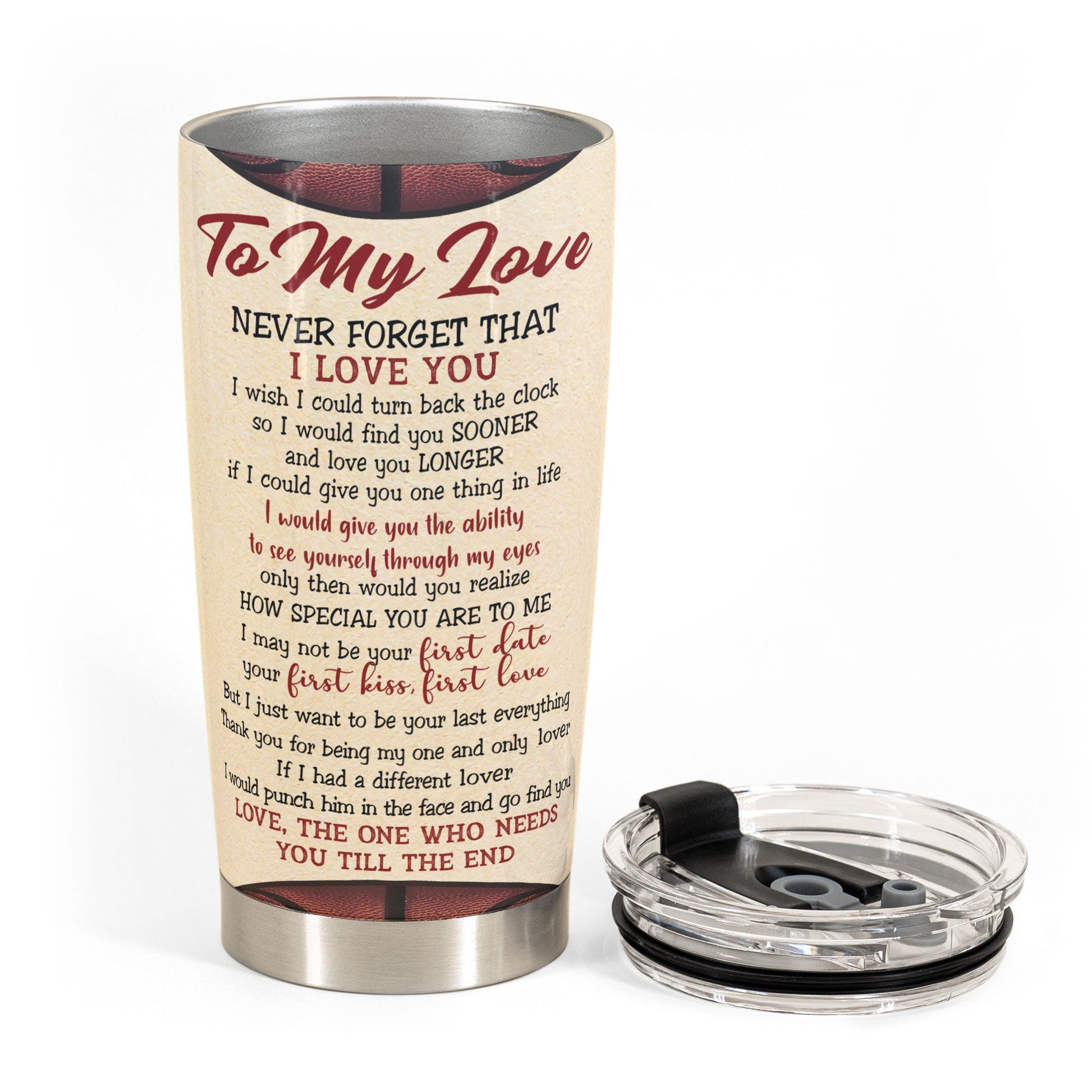 Always Be Your Biggest Fan - Personalized Tumbler Cup - Anniversary, Valentine's Day, Birthday Gift For Basketball Player, Boyfriend, Lover, Husband