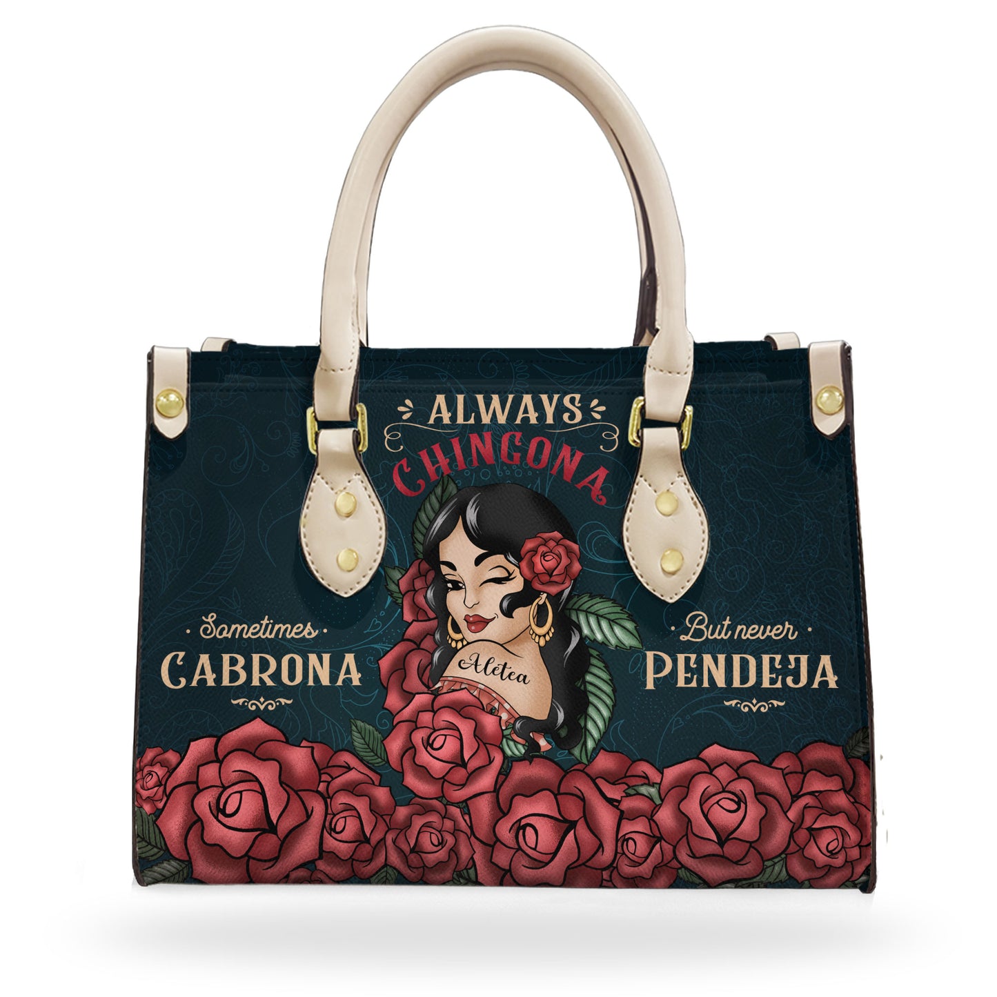 Always Chigona - Personalized Leather Bag - Hispanic Month Gift For Hispanic - Vintage Girl
