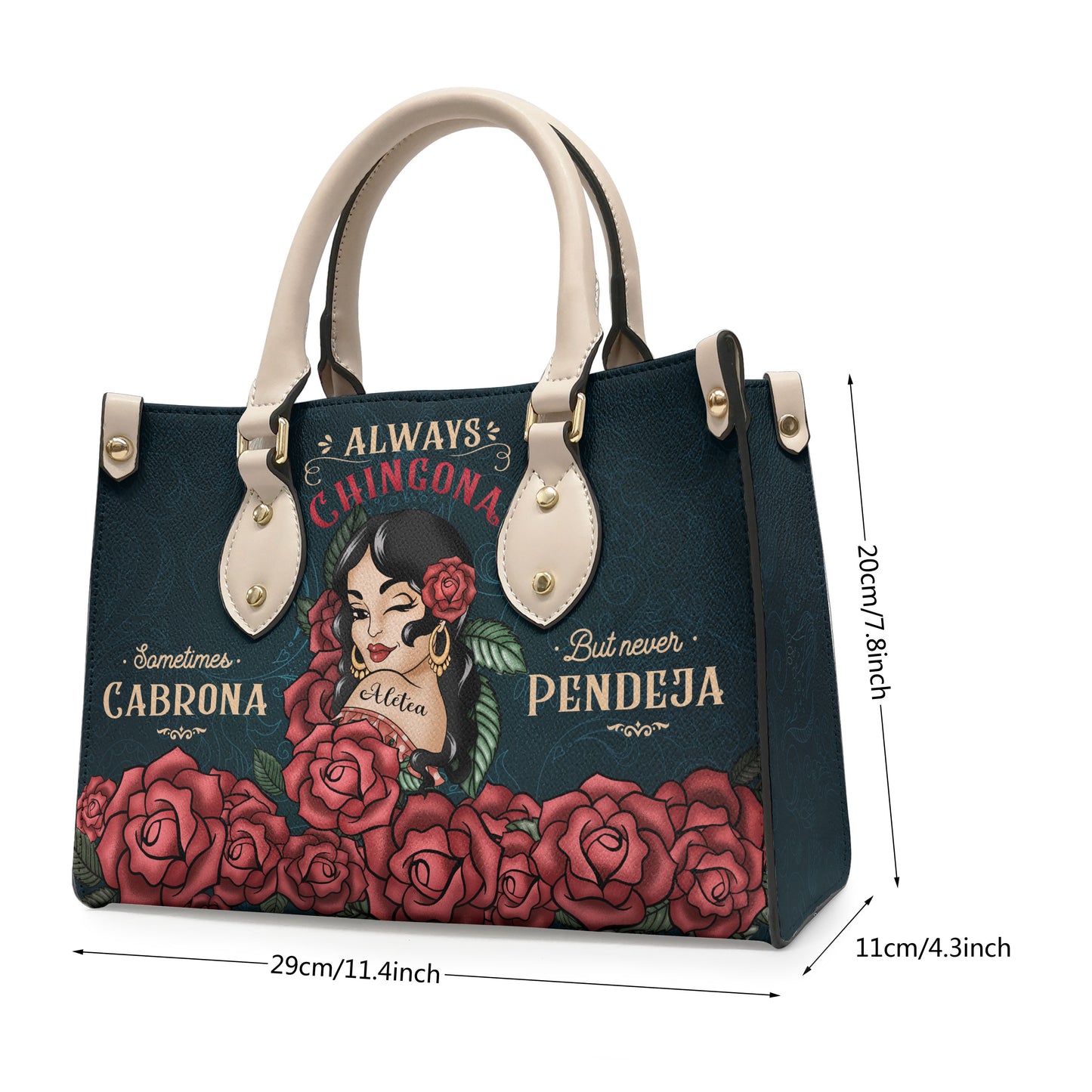 Always Chigona - Personalized Leather Bag - Hispanic Month Gift For Hispanic - Vintage Girl