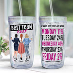 Always Give 100% At Work  - Personalized Acrylic Tumbler With Straw