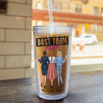 Always Give 100% At Work  - Personalized Acrylic Tumbler With Straw