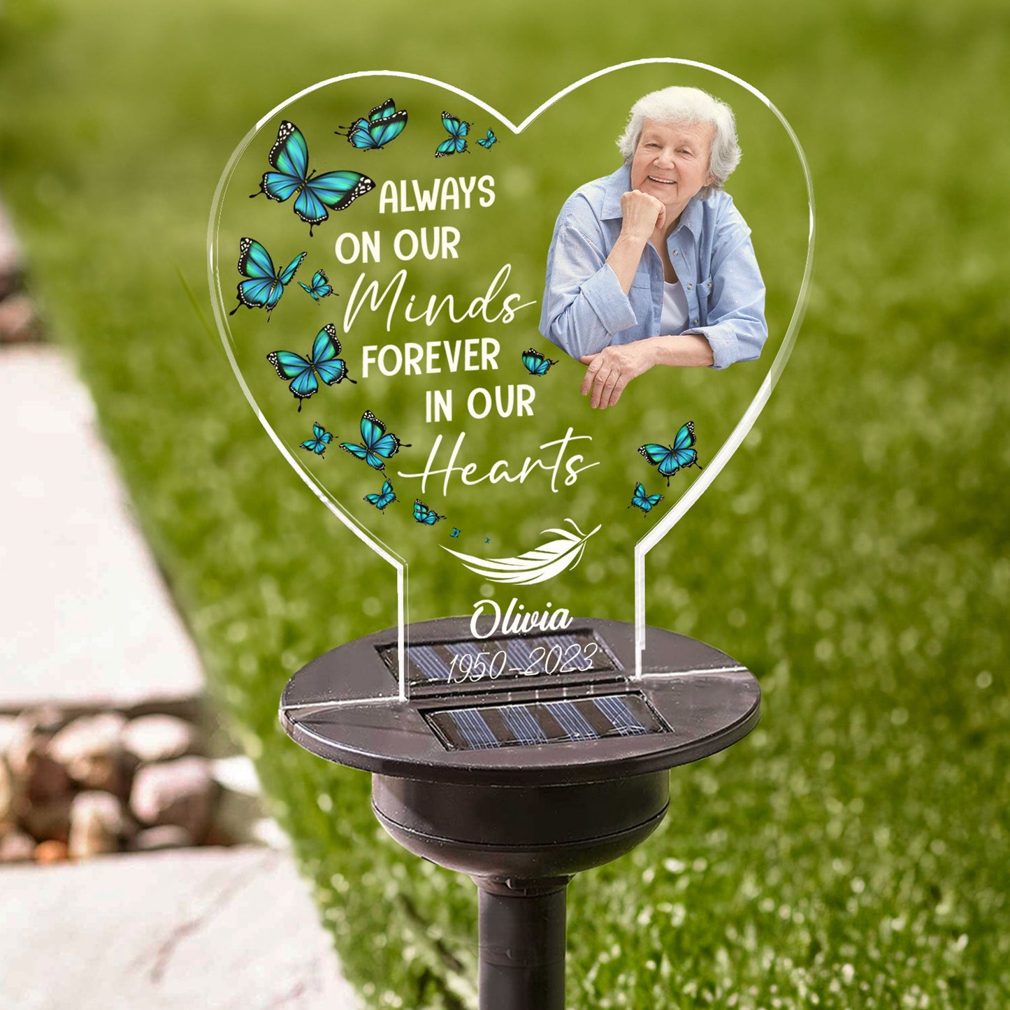 Always On My Mind  - Personalized Photo Solar Light