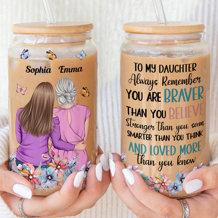 Always Remember You Are Braver - Personalized Clear Glass Can