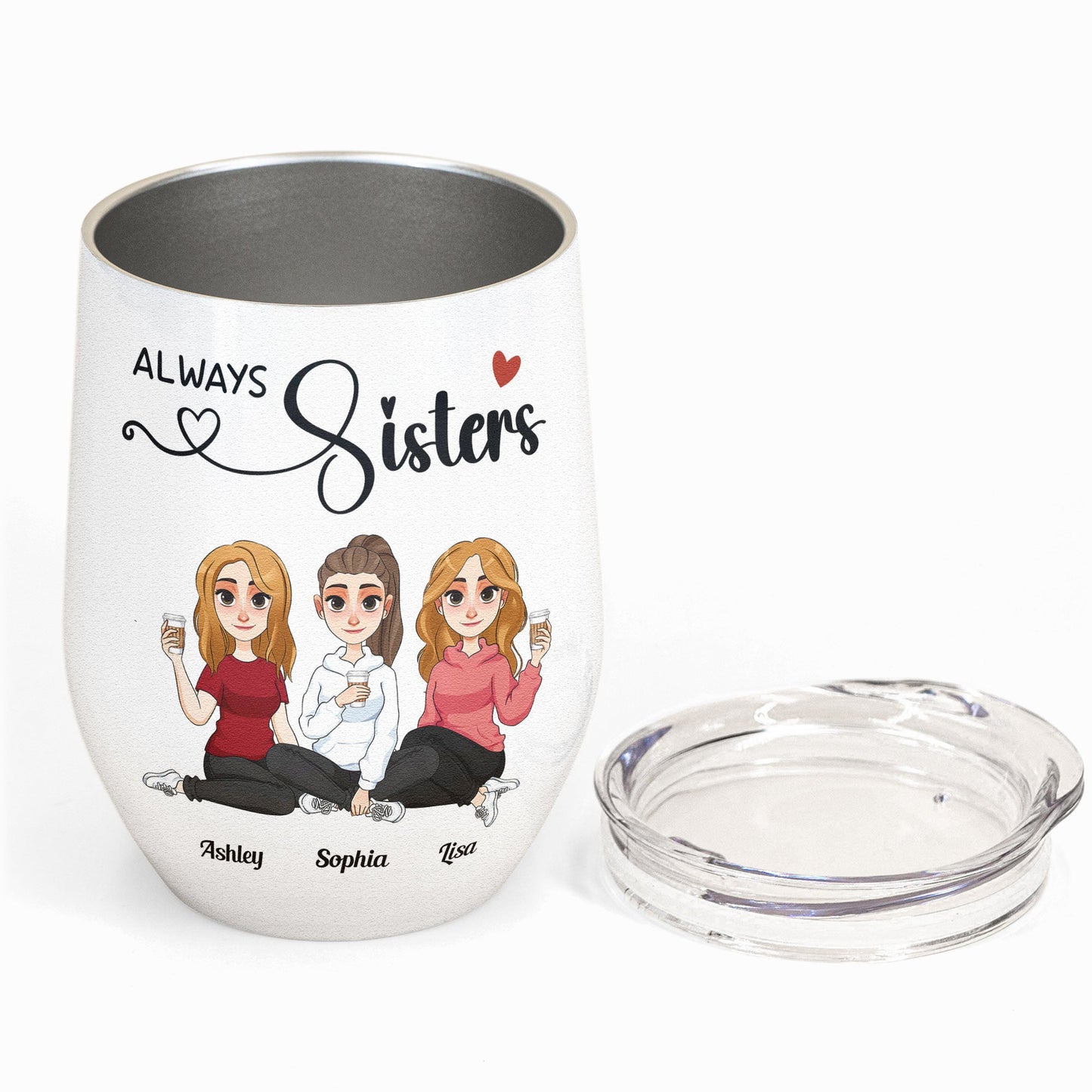 Always Sisters - Limited Version - Personalized Wine Tumbler