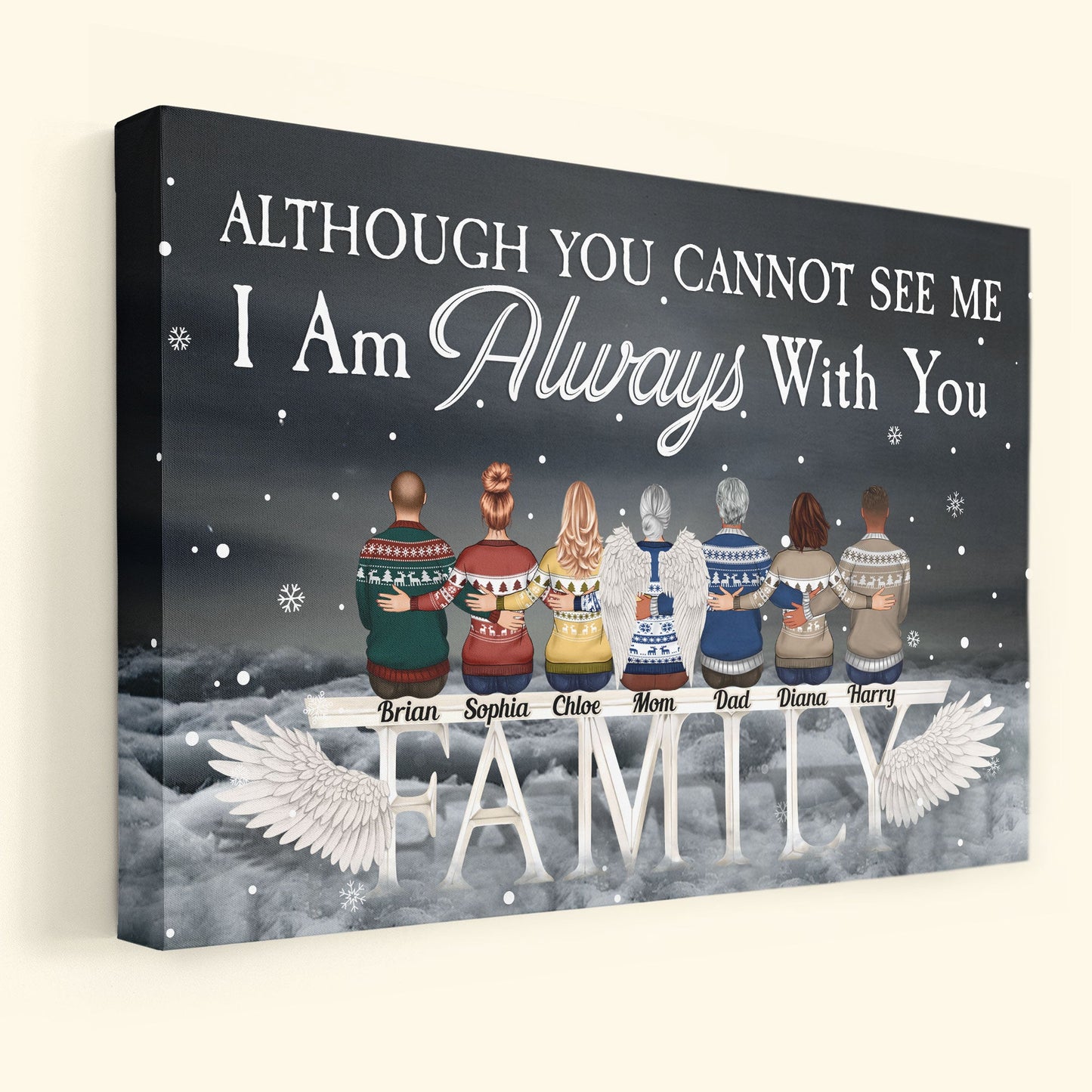 Personalized Wrapped Canvas - Gift for Mom, Gift for Sisters
