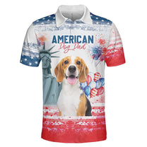 America Pet Dad Pet Mom - Custom Photo Polo Shirt