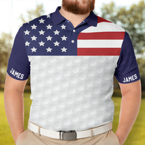 American Flag USA Gift For Golf Lovers Men Women - Custom Golf Shirt