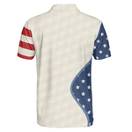 American Flag Vintage Style Gift For Golf Lovers - Custom Golf Shirt