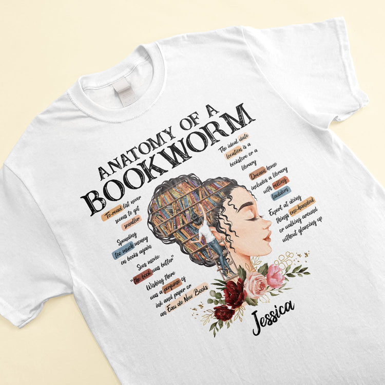 Anatomy Of A Bookworm - Personalized Shirt - Birthday, Funny Gift For Bookworn, Book Lovers, Reading Lovers