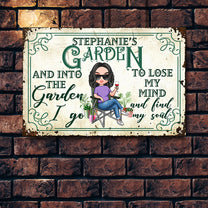 And Into The Garden - Personalized Metal Sign