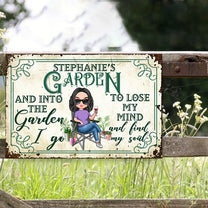 And Into The Garden - Personalized Metal Sign