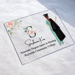 And Off She Went To Save The World - Personalized Acrylic Plaque - Graduation, Nurse School Gift For Nurse, Graduate Students, Daughter, Granddaughter, Friends