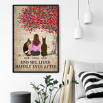 And She Lived Happily Ever After - Personalized Poster/Canvas - Gift For Dog Lover - Dictionary Template