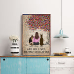 And She Lived Happily Ever After - Personalized Poster/Canvas - Gift For Dog Lover - Dictionary Template