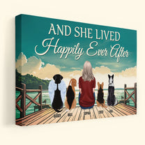 And She Lived Happily Ever After - Personalized Wrapped Canvas