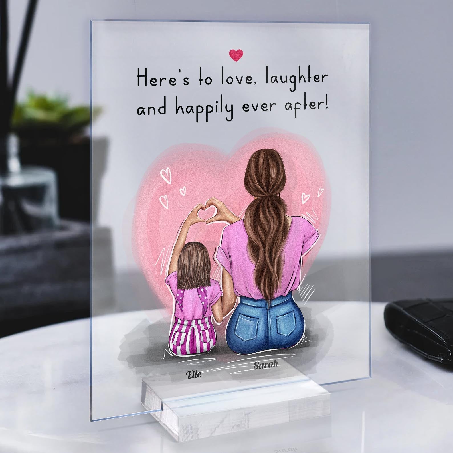 And Suddenly You Were My Everything - Personalized Acrylic Plaque - Birthday Gift Mother's Day Gift For Mom, Wife -  Gift From Husband