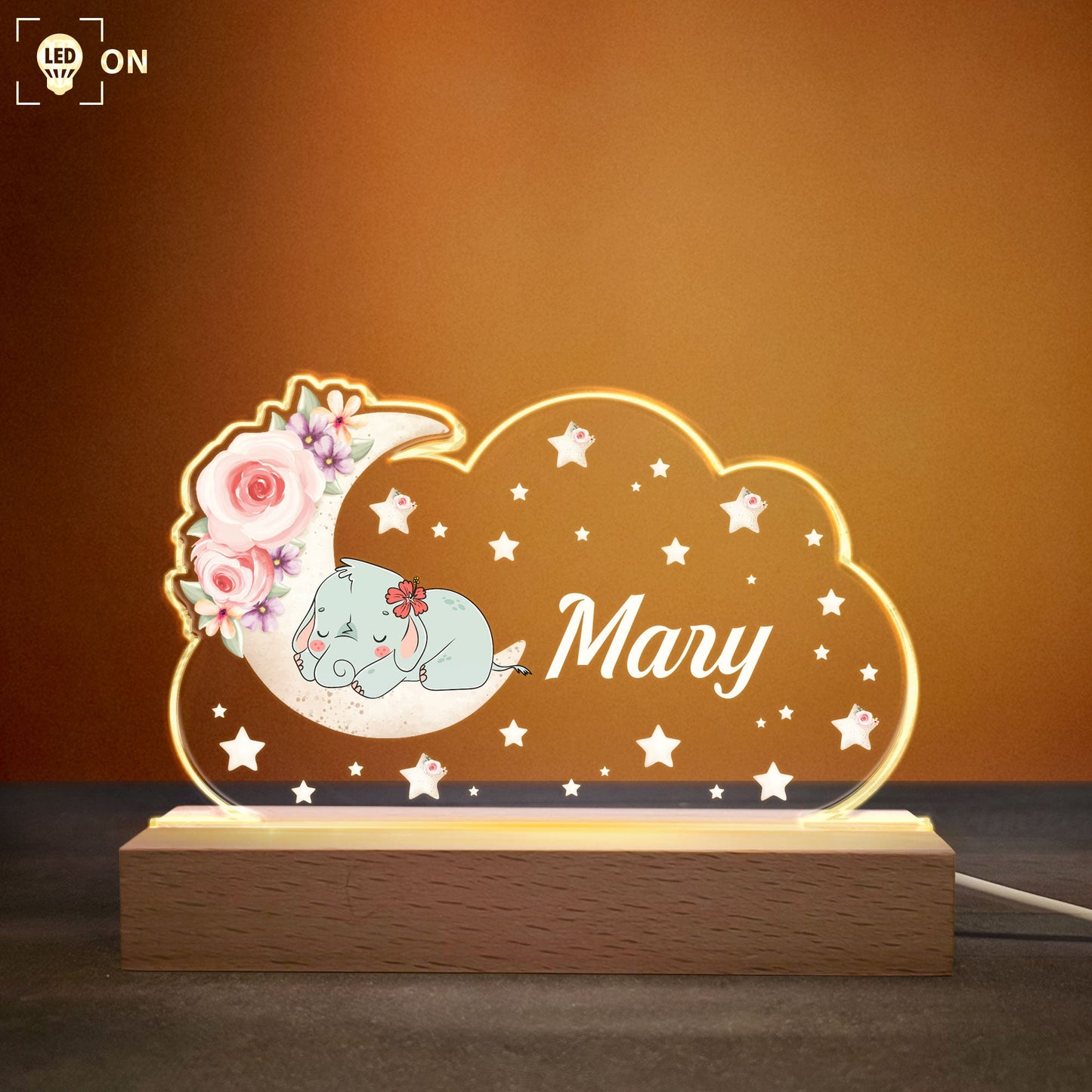 Animal Sleeping Kid Night Light - Personalized LED Light