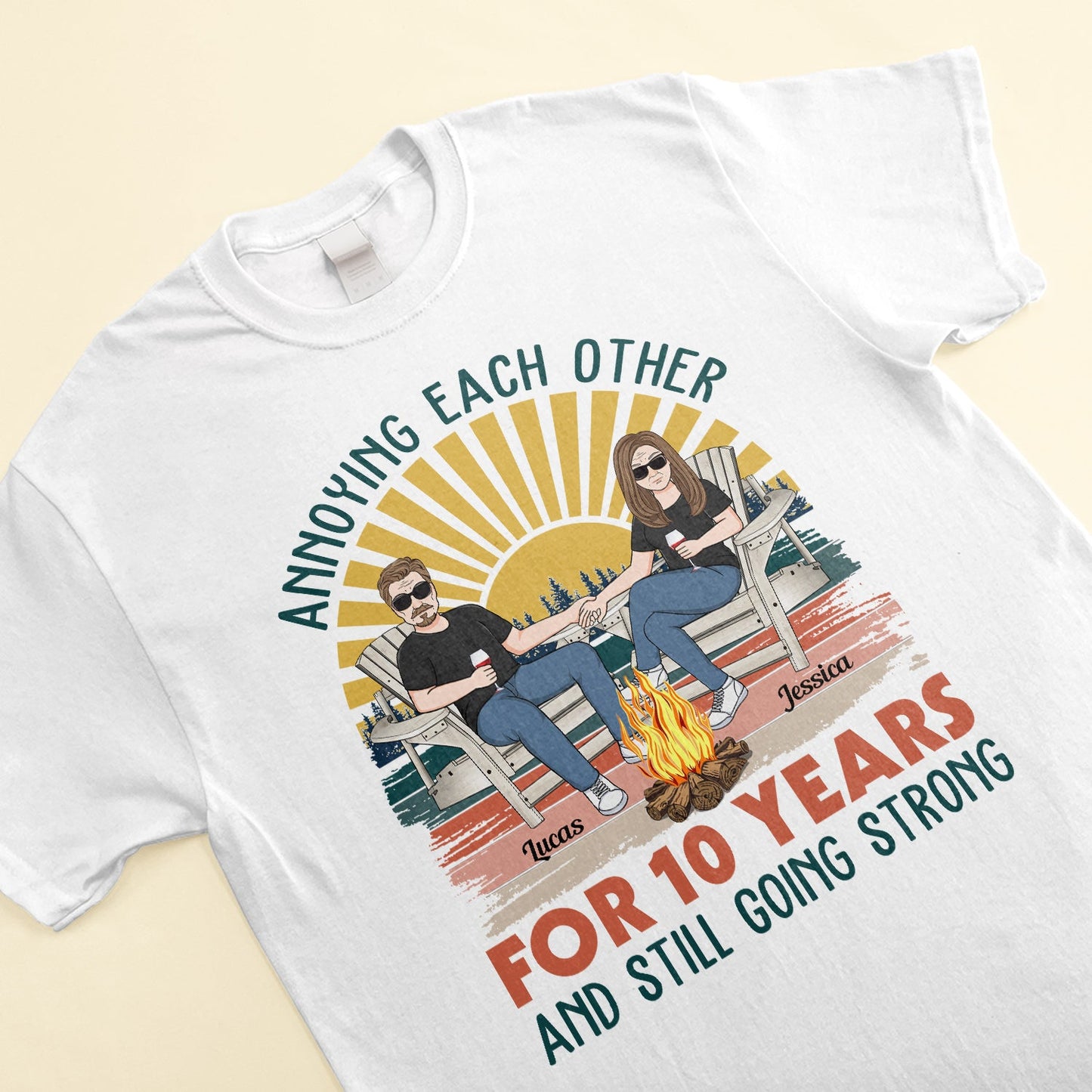Annoying Each Other - Personalized Shirt - Birthday Anniversary Gift For Husband, Wife - Gift For Parents From Daughters, Sons