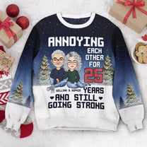 Annoying Each Other - Personalized Ugly Sweater