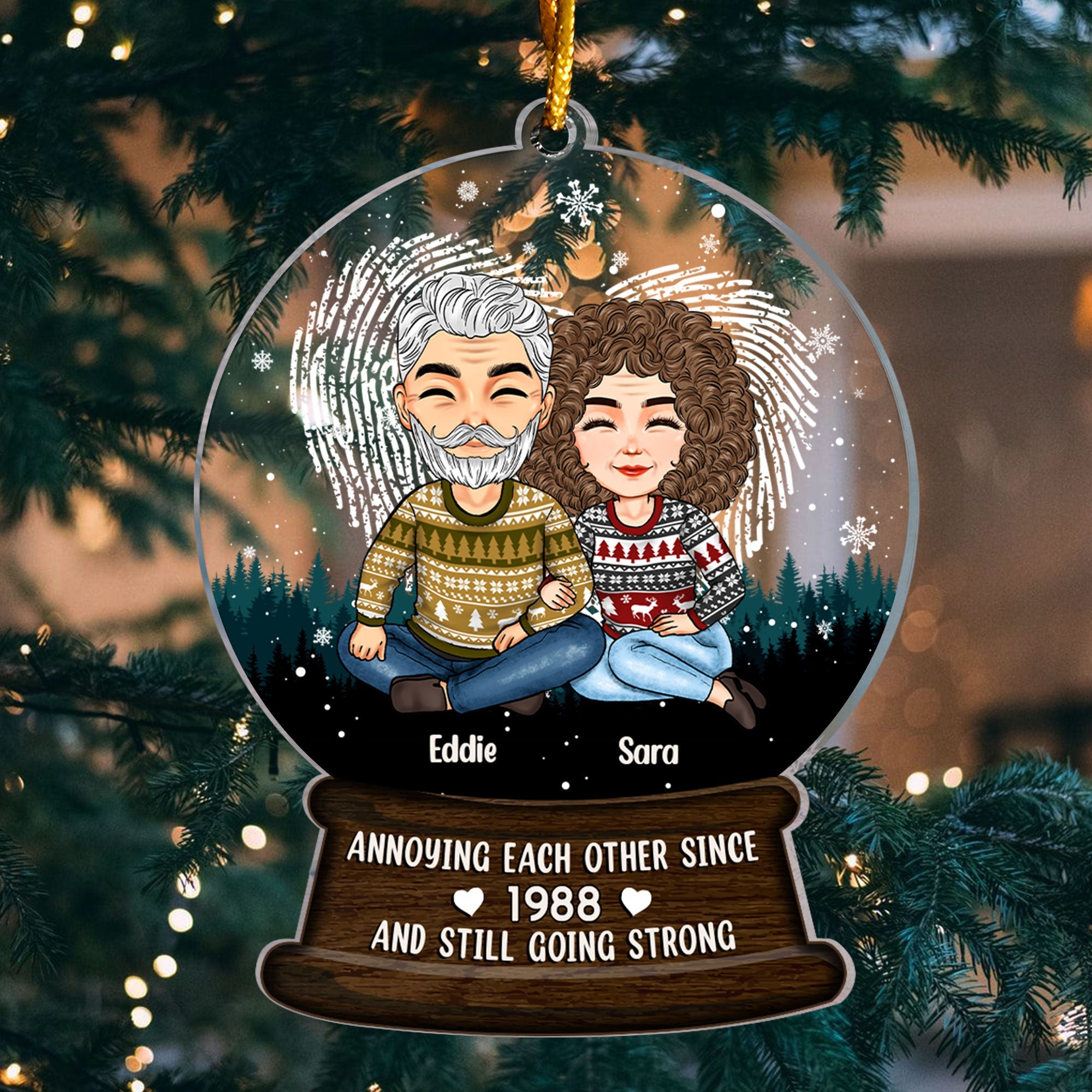 Annoying Each Other Since - Personalized Custom Shaped Acrylic Ornament