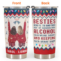 Another Year Of Bonding Over - Personalized Tumbler Cup - Christmas Gift For Friends