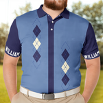 Argyle Vintage Pattern Gift For Golf Lovers Dad Men Husband Gift - Custom Golf Shirt