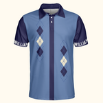 Argyle Vintage Pattern Gift For Golf Lovers Dad Men Husband Gift - Custom Golf Shirt