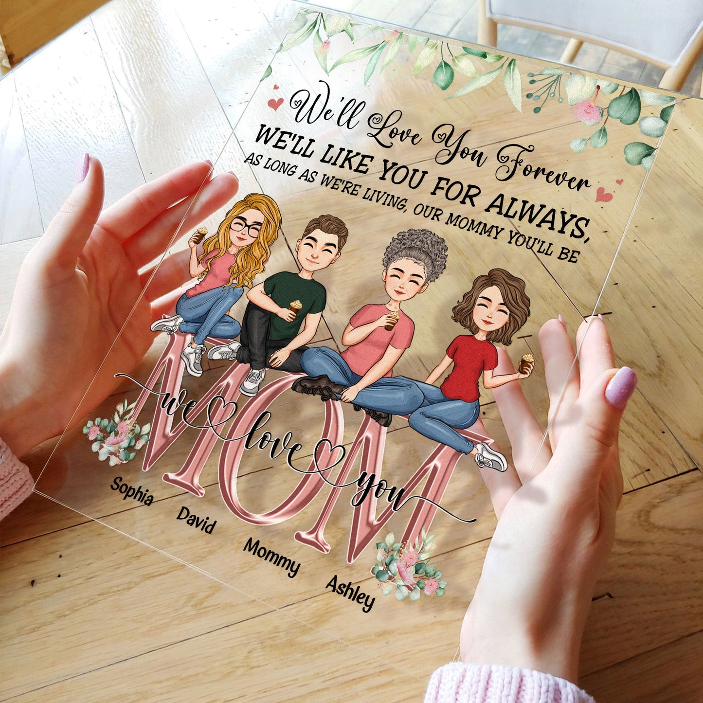 As Long As I'm Living, Mommy You'll Be - Personalized Acrylic Plaque