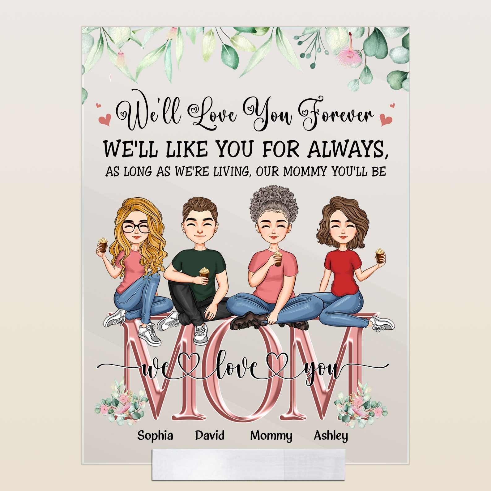 As Long As I'm Living, Mommy You'll Be - Personalized Acrylic Plaque ...