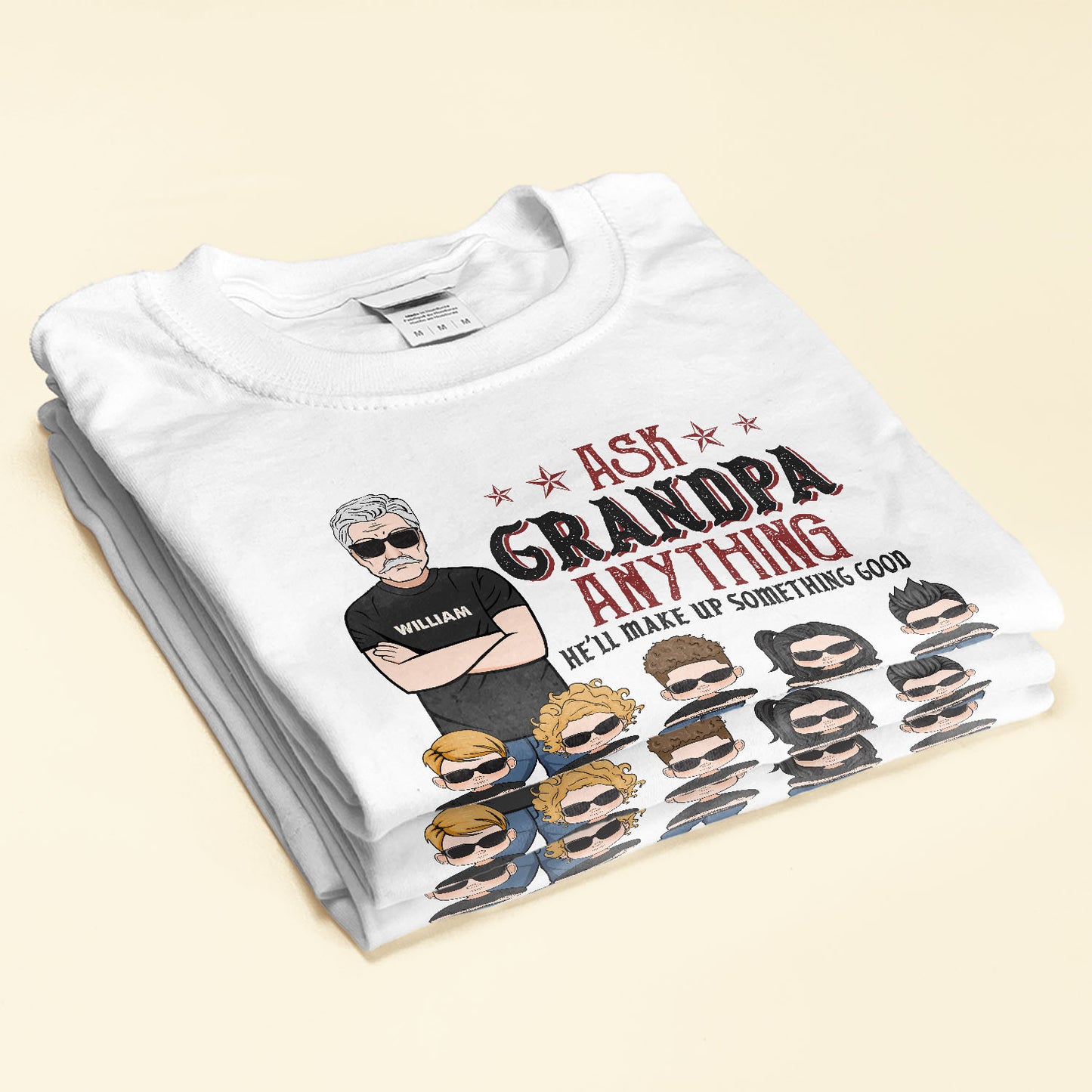Ask Grandpa Anything - Personalized Shirt - Birthday, Father's Day Gift For Papa, Grandpa, Grandfather