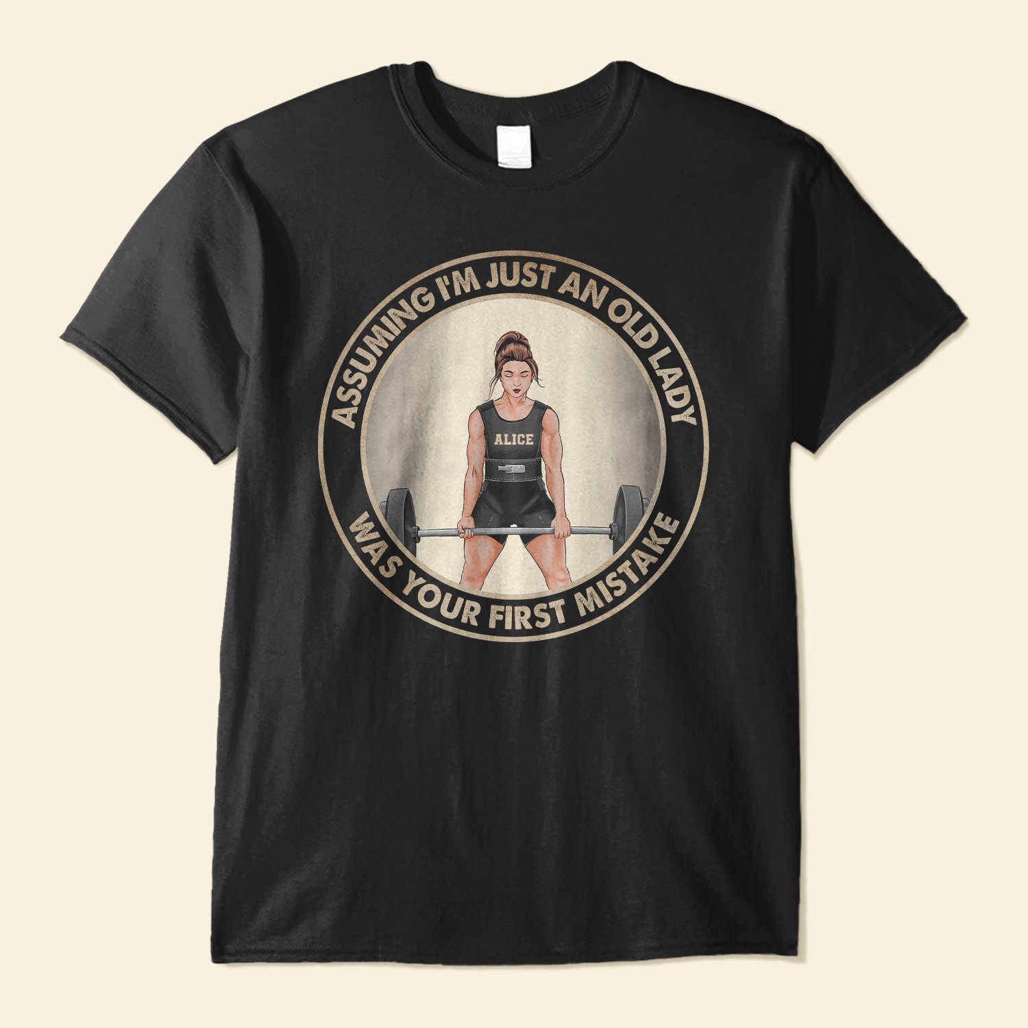 Assuming I'm Just An Old Lady - Personalized Shirt - Birthday Gift For Gymer