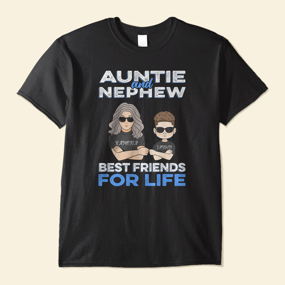 Auntie-And-Niece-And-Nephew-Family-Custom-Shirt-Gift-For-Auntie-Niece-And-Nephew