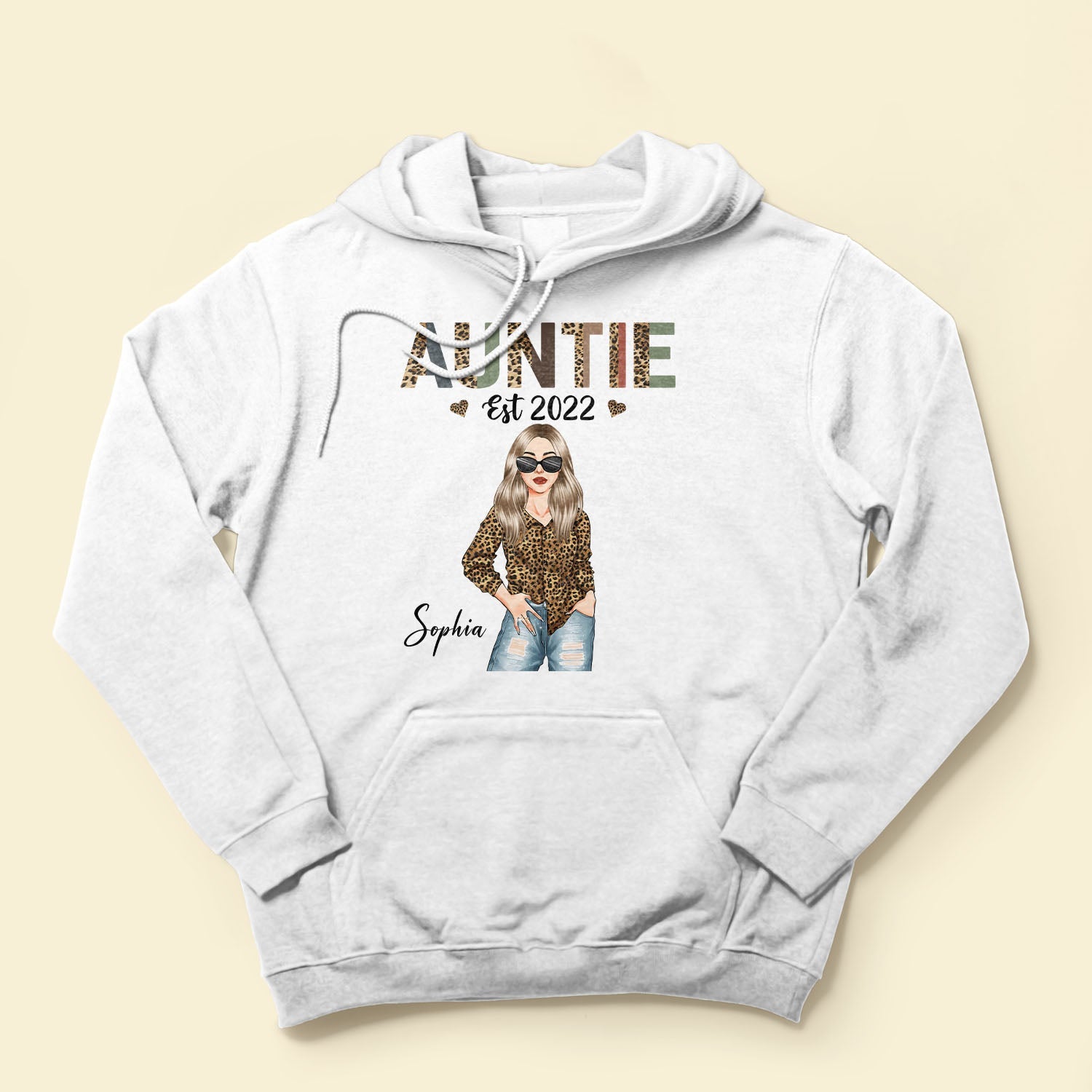 Auntie Est. (Year) - Personalized Shirt - Newly Birth Gift For Aunt, Sister, Family