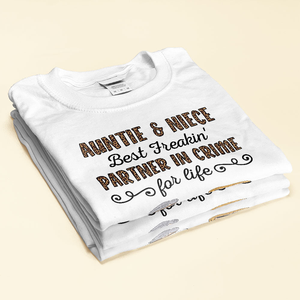 Auntie-Niece-Partner-In-Crime-Personalized-Shirt-Gift-For-Aunt-Woman-And-Kid-Illustration