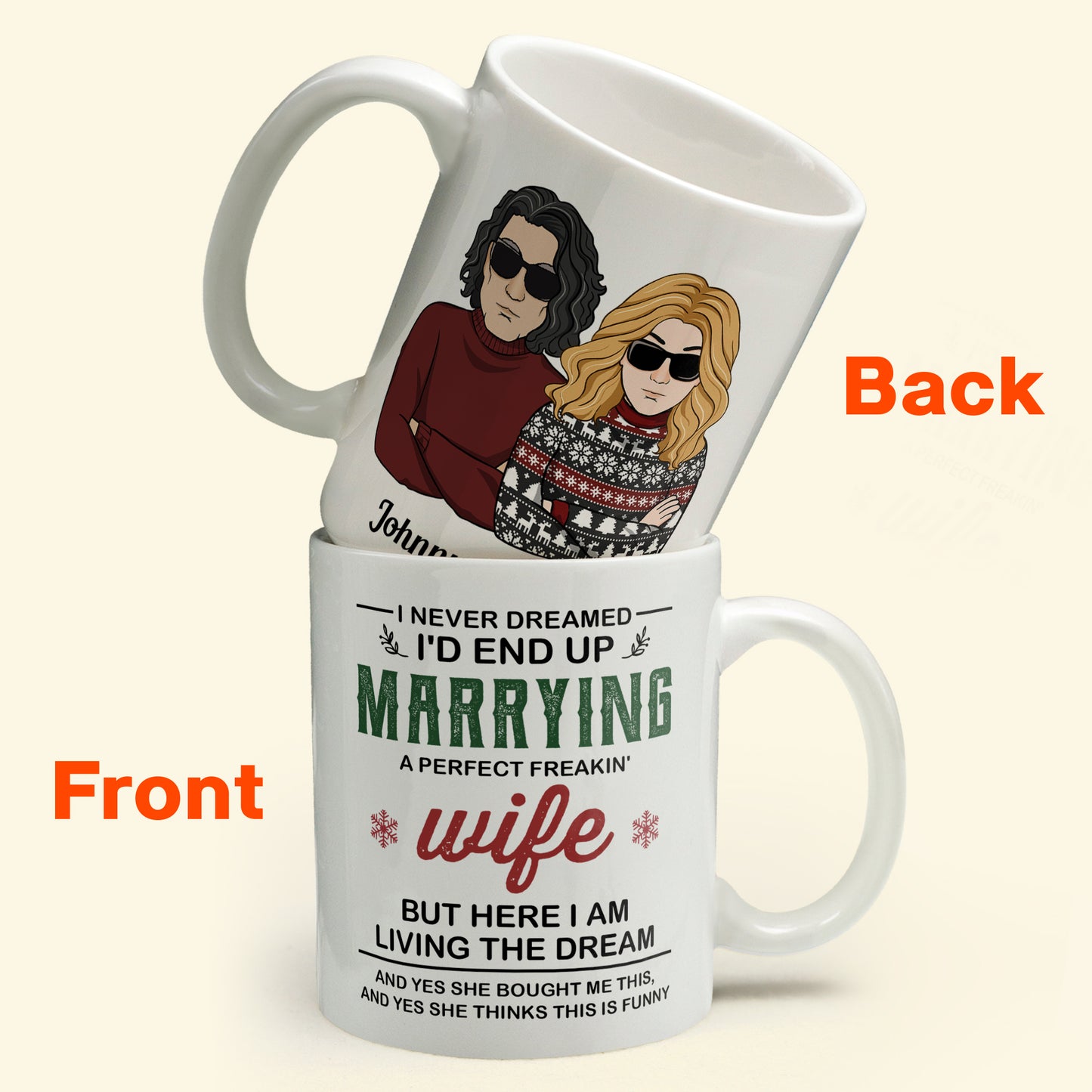 Awesome Husband Awesome Wife - Personalized Mug - Christmas Gift For Husband And Wife
