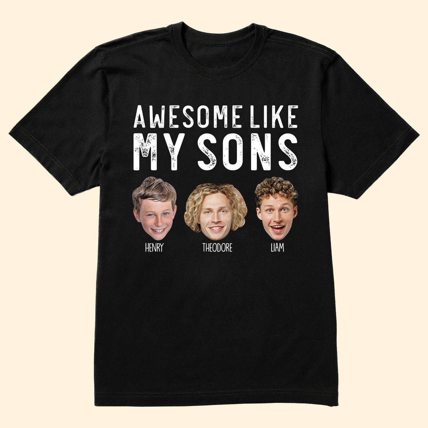 Awesome Like My Sons - Personalized Photo Shirt