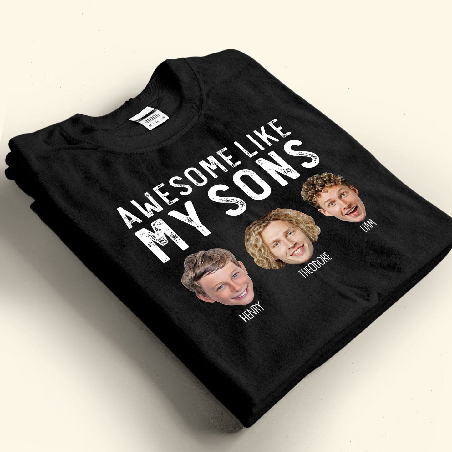 Awesome Like My Sons - Personalized Photo Shirt