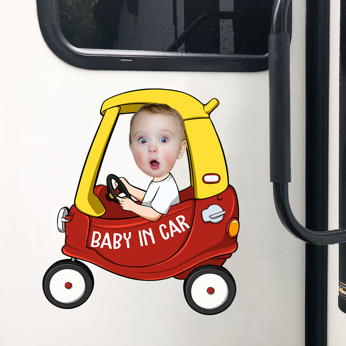 Baby In Car - Personalized Photo Car Decal