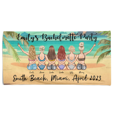 Bachelorette Party Towel - Personalized Beach Towel