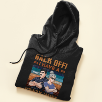 Back Off I Have A Crazy Wife - Personalized Shirt - Funny Birthday Anniversary Gift For Husband, Dad - Gift From Wife, Daughters, Sons