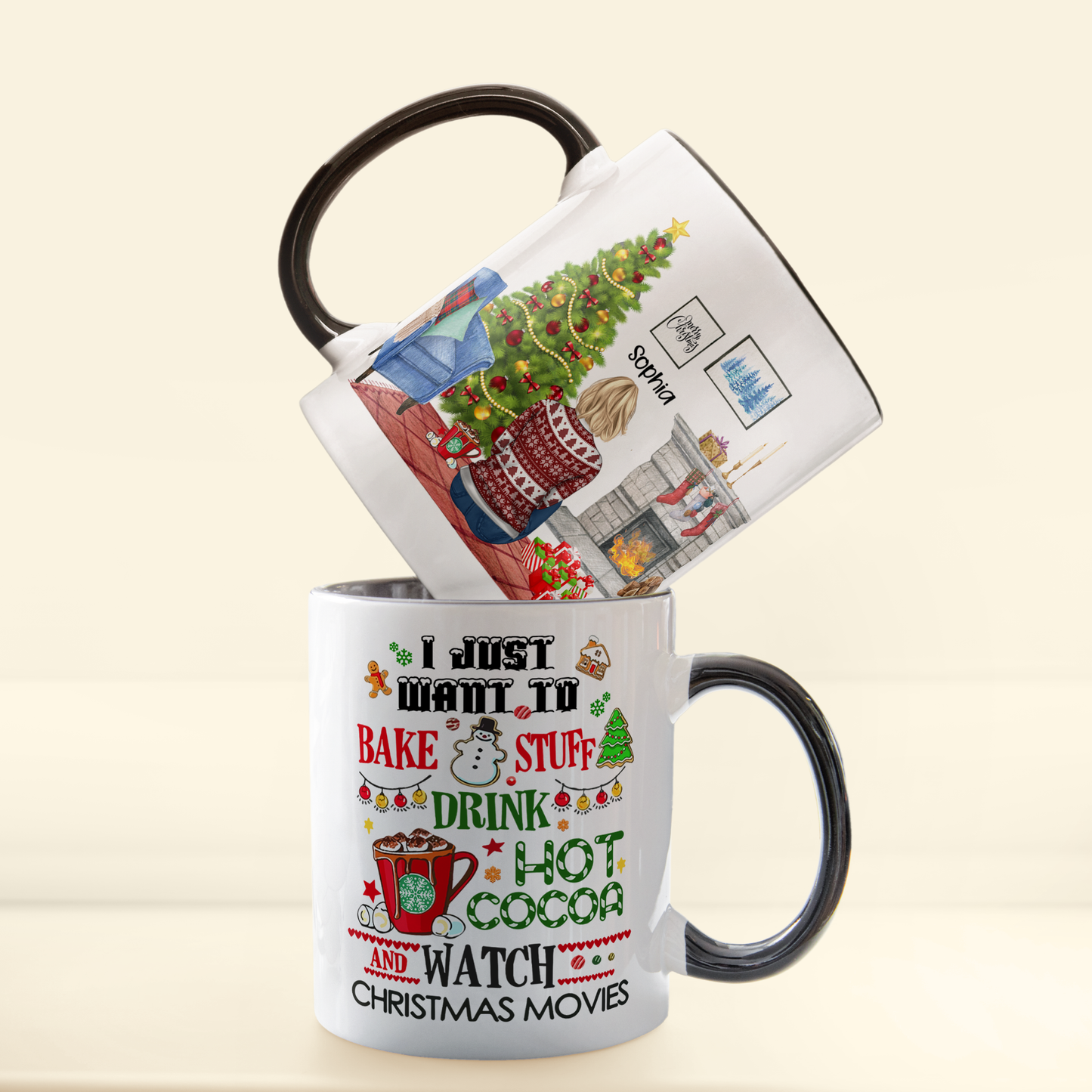 Bake Stuff Drink Hot Cocoa - Personalized Accent Mug
