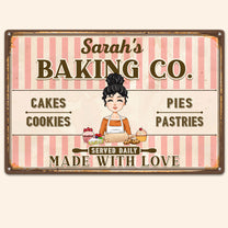 Baking Co. Made With Love - Personalized Metal Sign