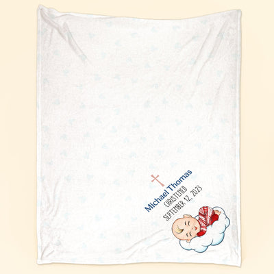 Baptism Gifts For Boys - Personalized Baby Blanket